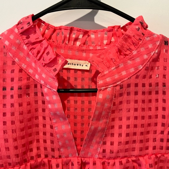 And the Why Women's Pink Ruffle Sleeve Top size XL - Picture 5 of 16